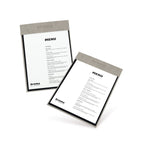 A4 Staand / Vegan Leer - Stone Grey / Ontwerp online