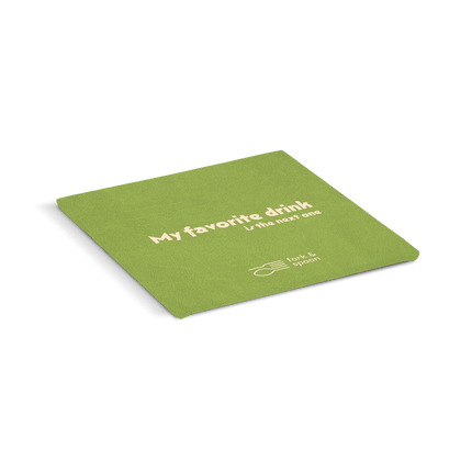 Groene Onderzetter met Logo voor Restaurants