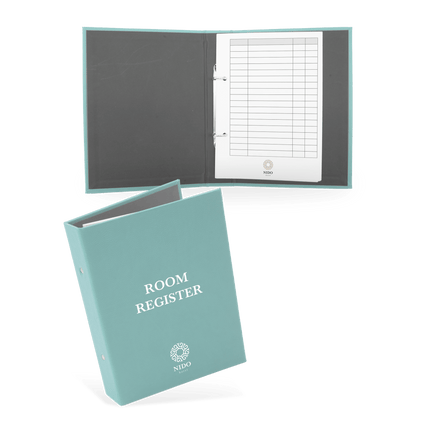 Blauwe Gastenboek met Ringen voor Hotels