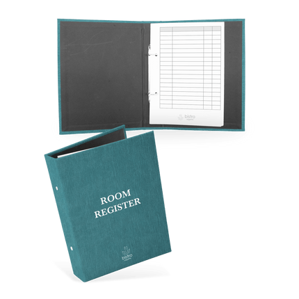 Blauwe Gastenboek met Ringen voor Hotels