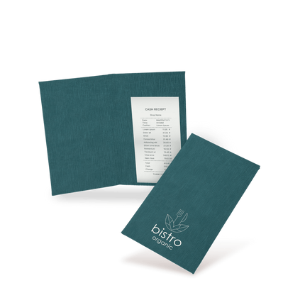 Blauwe Rekeninghouder met Logo voor Bistro's