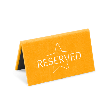 Geel Reservatiebord op Maat voor Horeca