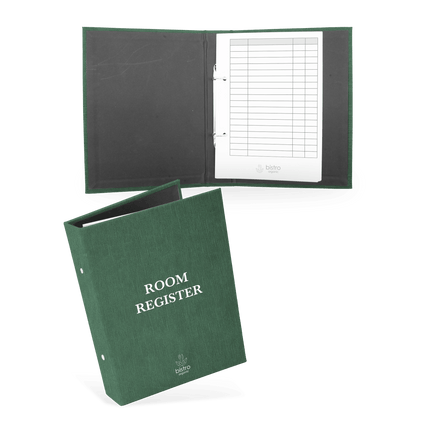 Groene Leren Gastenboek voor Hotels