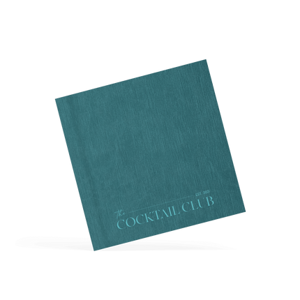 Vierkante Drankkaart met Logo voor Cocktailbars